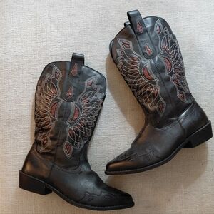 Coconuts by Matisse Women's Black Cowboy Boots Black Embroidered Western Boots